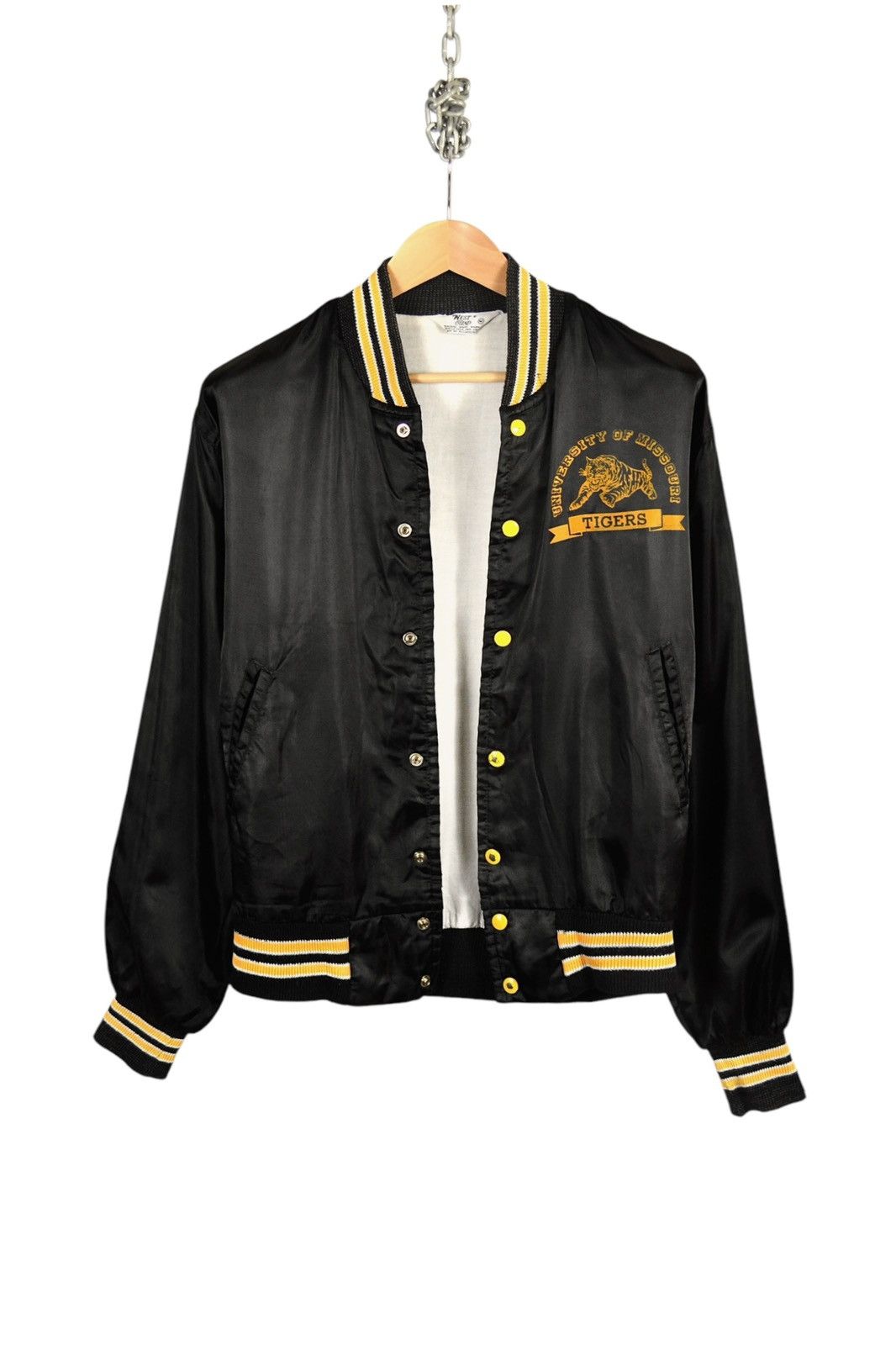 Vintage 80s Vintage Tigers Satin College Nylon Bomber Jacket Size US M / EU 48-50 / 2 - 8 Thumbnail