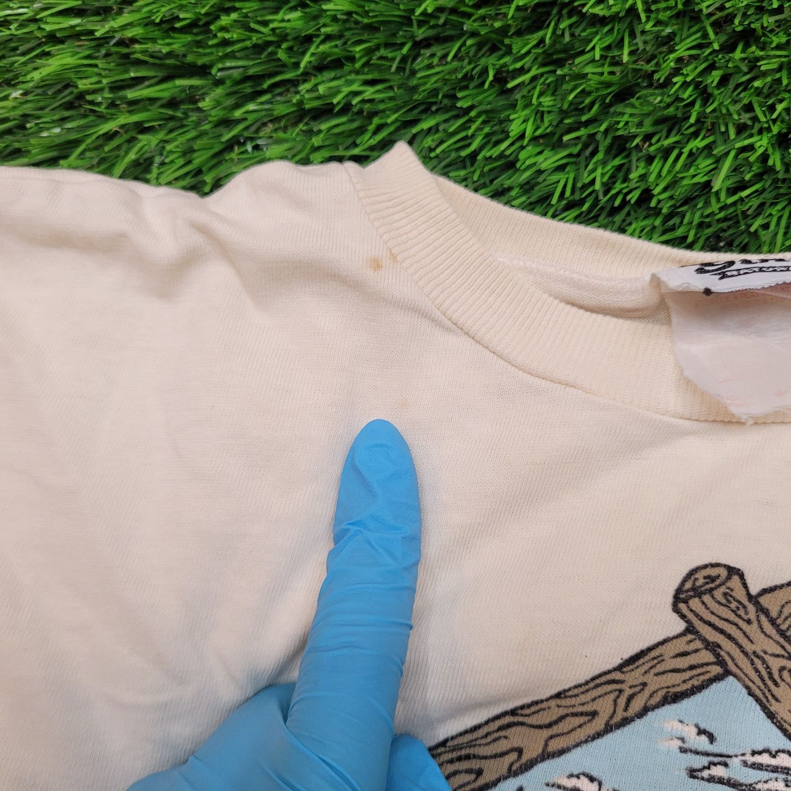 Vintage Vintage 90s Cotton Ginny T-Shirt Large Boxy Cropped Fit Size US L / EU 52-54 / 3 - 3 Thumbnail