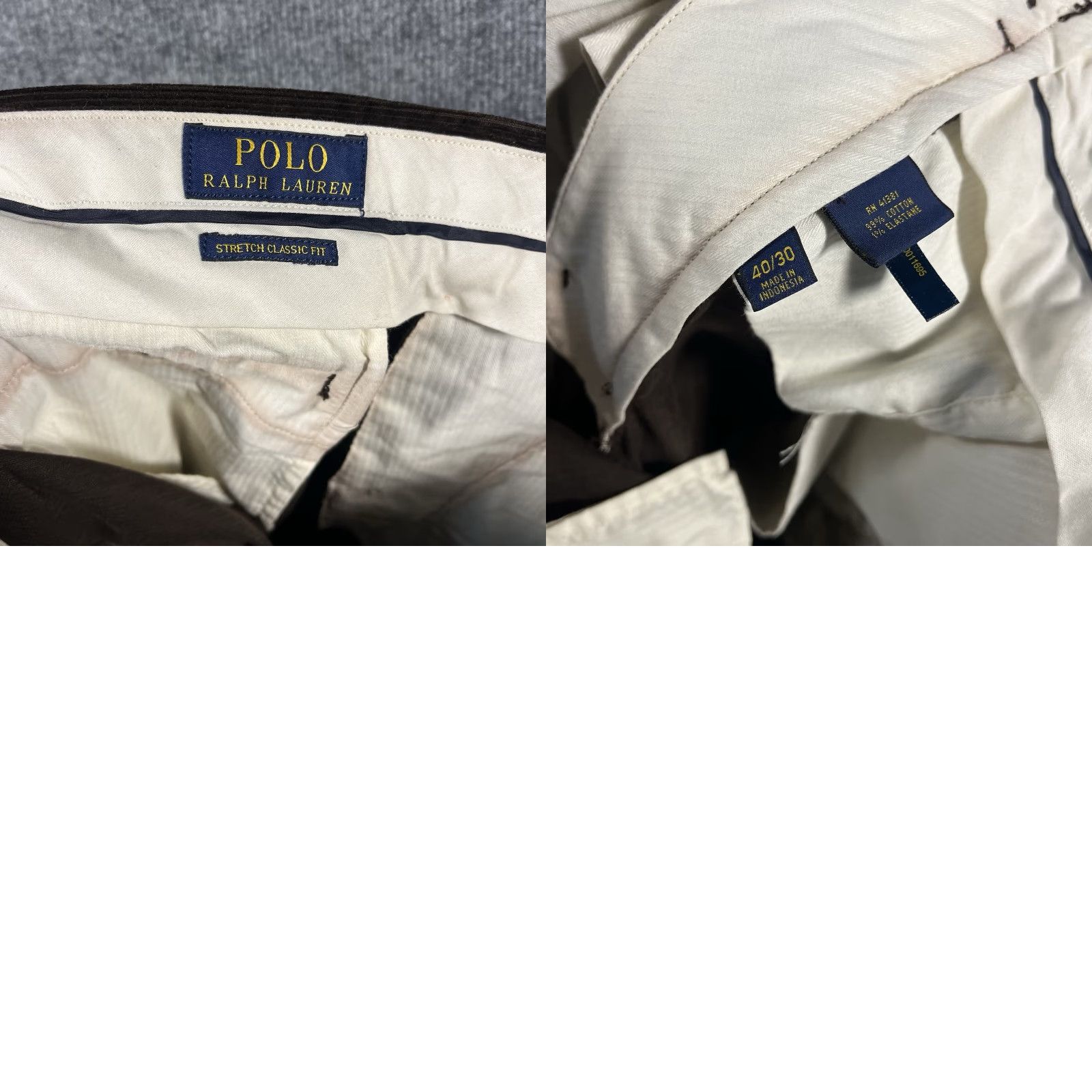 Polo Ralph Lauren Polo Ralph Lauren Pants SlIM Straight Mens 40x30 Brown Corduroy Stretch Slim Fit Chino Modern Preppy Mens Size US L / EU 52-54 / 3 - 8 Thumbnail