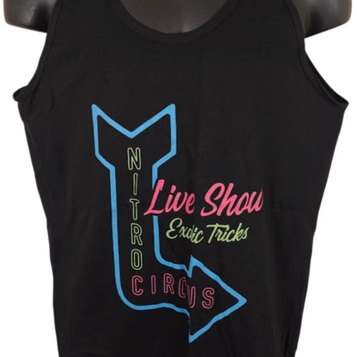 American Apparel VINTAGE Nitro Circus Tank Top Mens Size Medium Black Live Show Exotic Tricks Made In USA Size US M / EU 48-50 / 2 - 2 Thumbnail