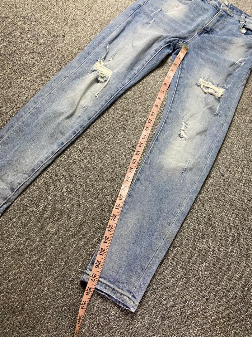 Japanese Brand Messi Jeans Collection Distressed Skinny Jeans (197) Size US 30 / EU 46 - 8 Thumbnail