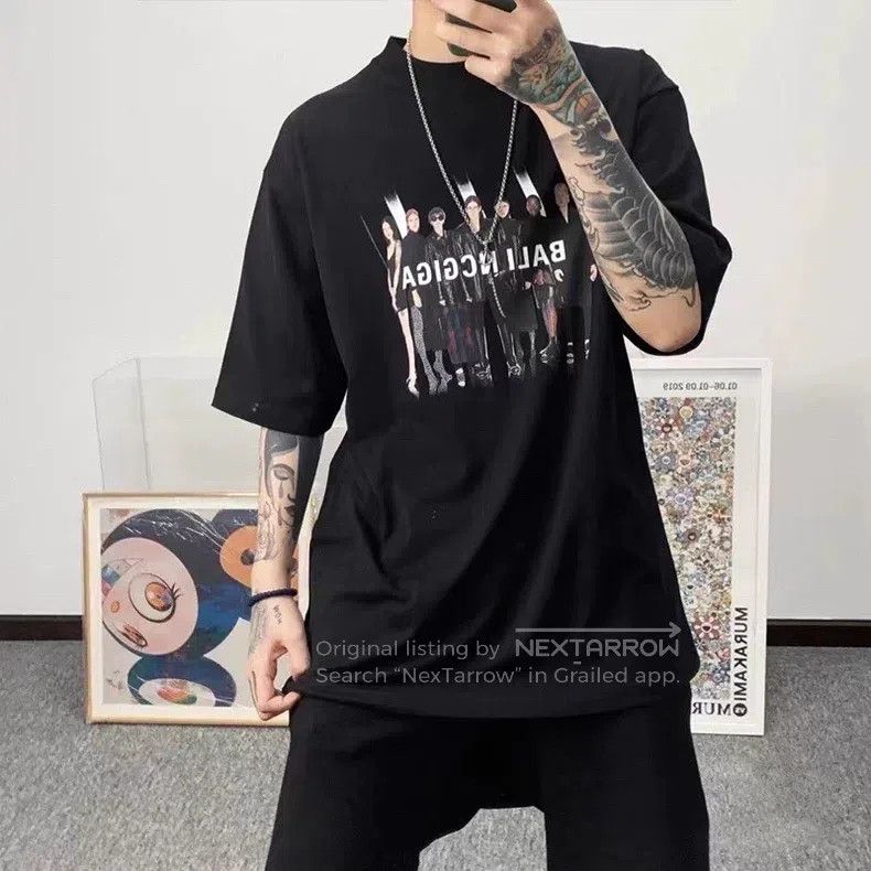 Balenciaga Balenciaga Black designer portrait band electro-acoustic s Size S / US 4 / IT 40 - 7 Thumbnail