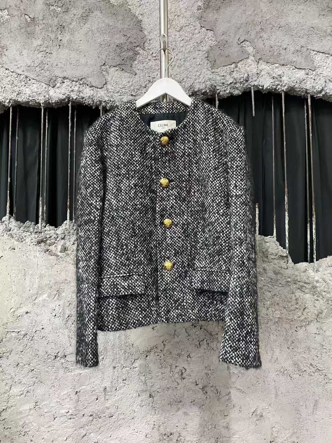 Celine black tweed jacket by Celine Size M / US 6-8 / IT 42-44 - 1 Thumbnail