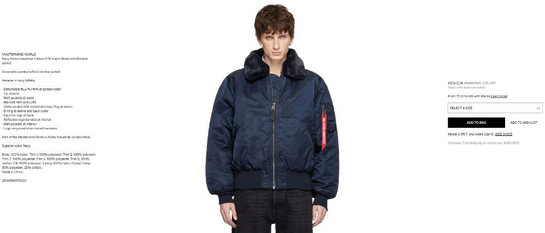 Alpha Industries Alpha Industries B-15C Flight Jacket M/L Size US L / EU 52-54 / 3 - 6 Thumbnail