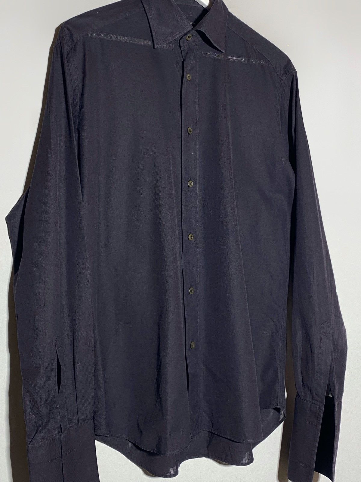 Prada Prada Slightly Transparent Dress Shirt Blue Size US M / EU 48-50 / 2 - 5 Thumbnail