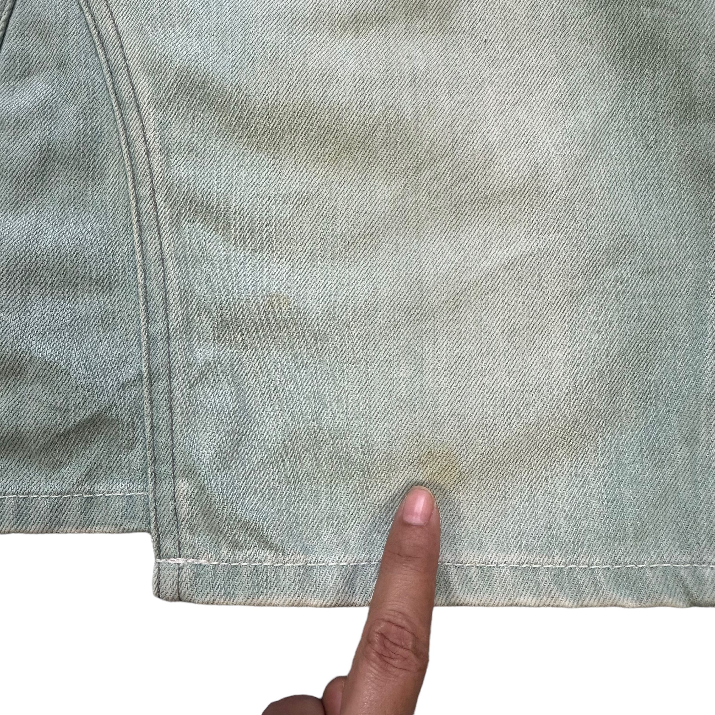 Levi's LEVIS LADY STYLE OVERALL MINI SKIRT IN GREEN DENIM #8659-019 Size 31" - 5 Thumbnail