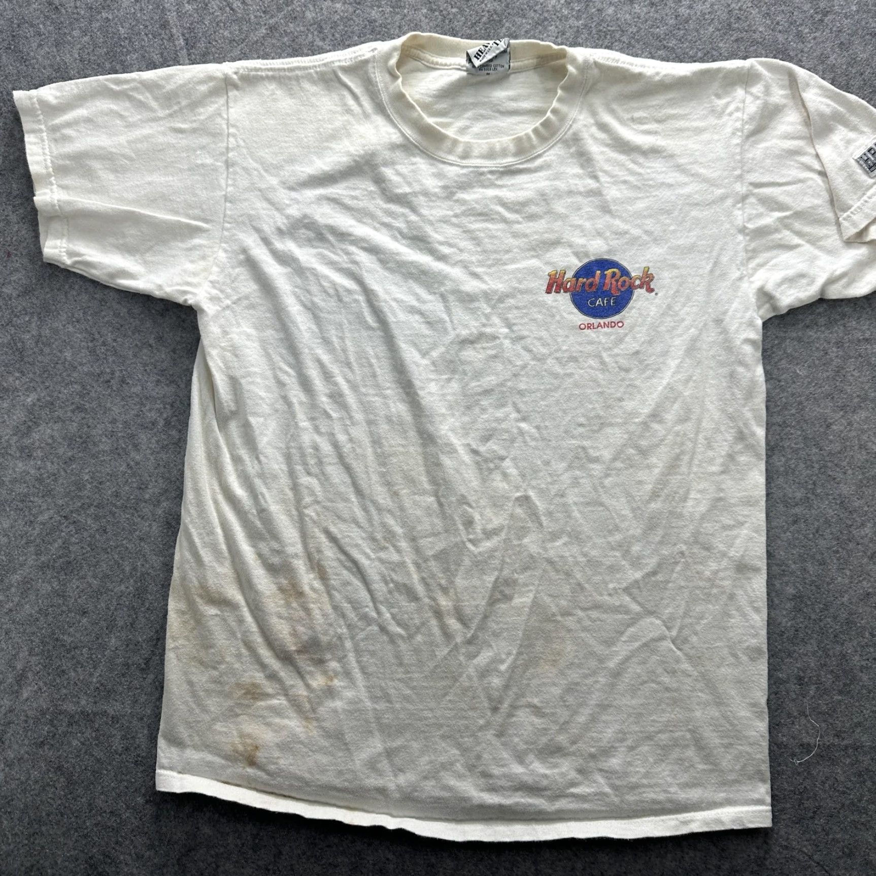 Hard Rock Cafe VINTAGE Hard Rock Cafe Orlando Shirt Mens Medium White Guitar Save Planet 90s Size US L / EU 52-54 / 3 - 2 Thumbnail