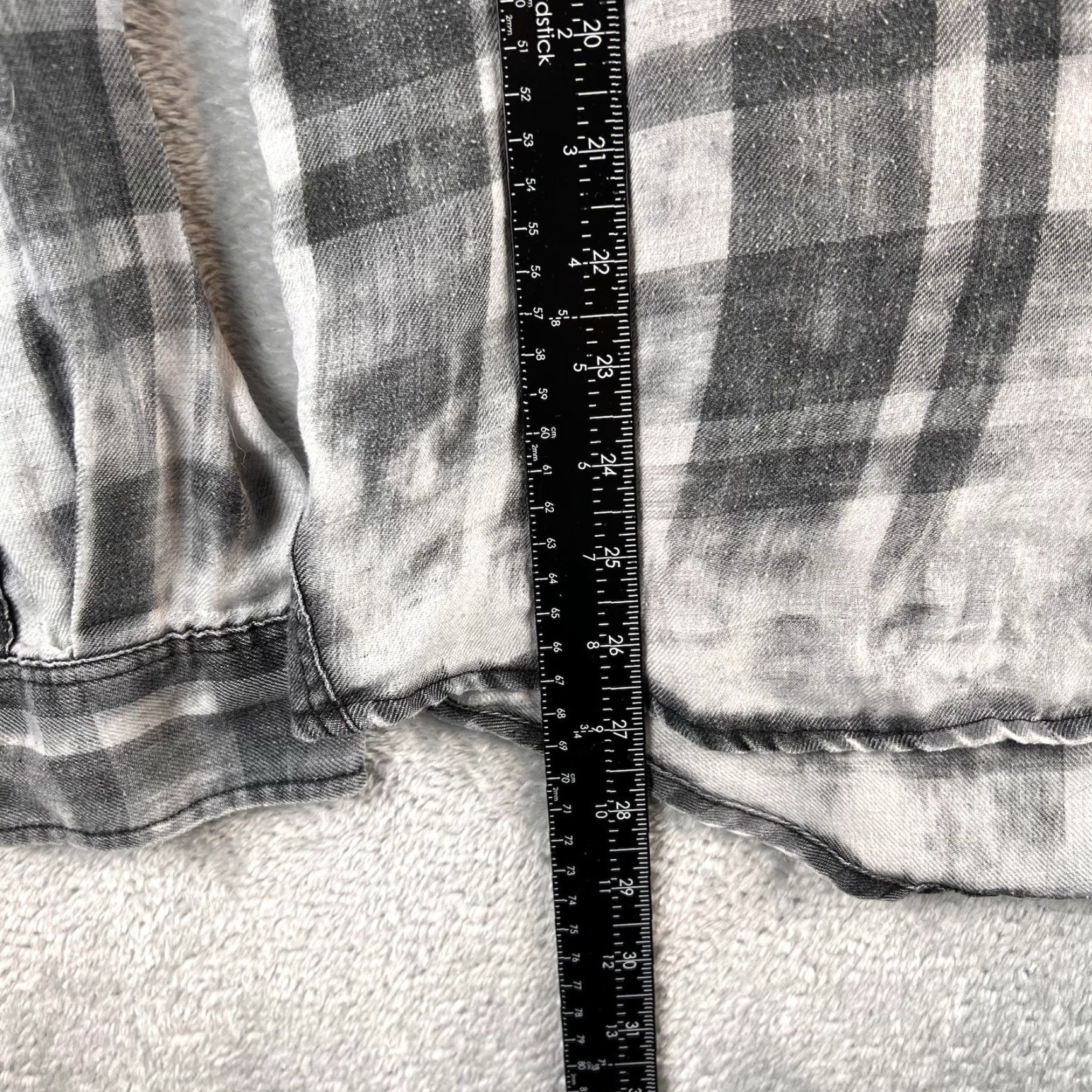 Vintage XXX RUDE Shirt Mens L Black Gray Plaid Long Sleeve Button Up Size US L / EU 52-54 / 3 - 6 Thumbnail
