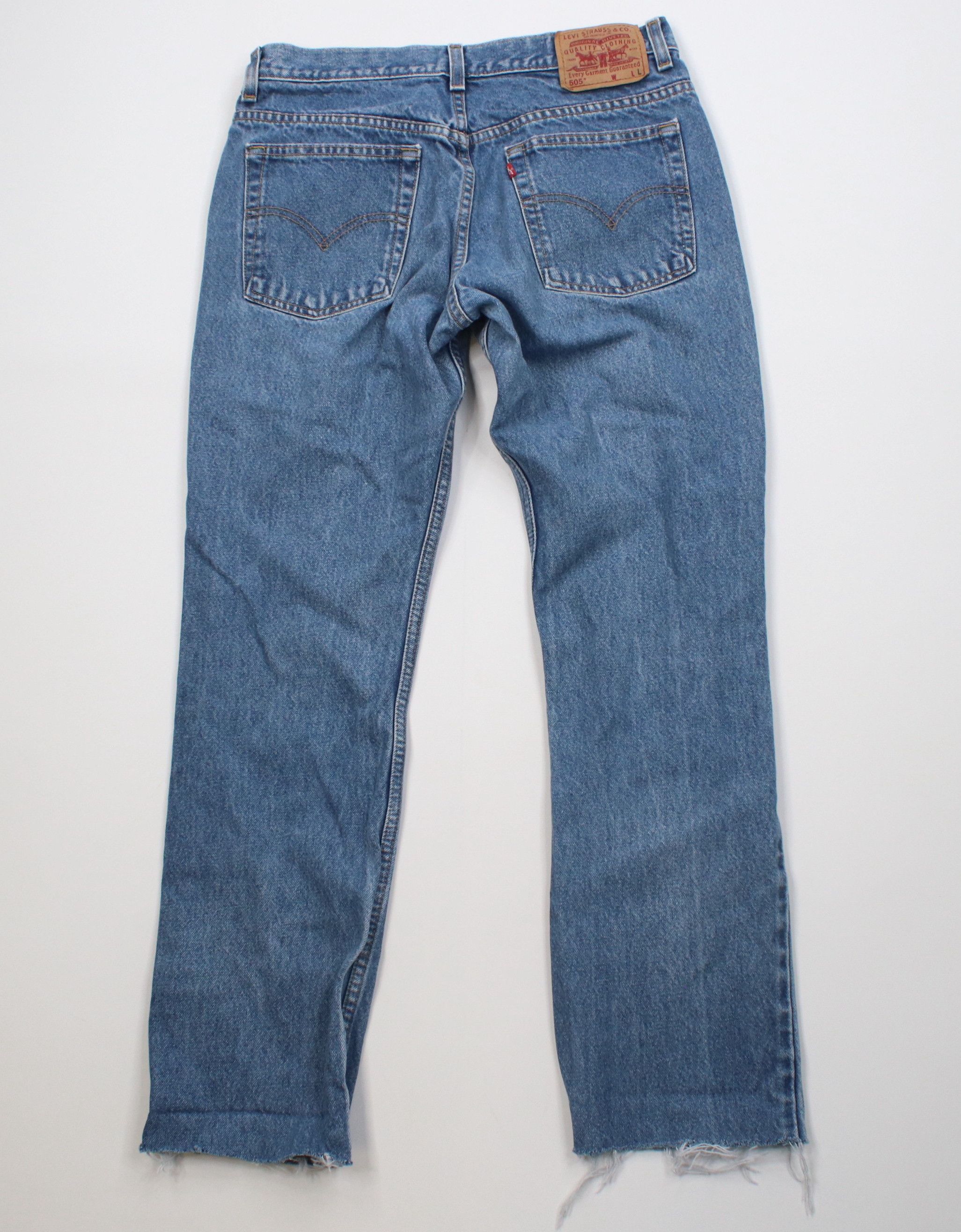 Levi's Vintage Y2K Levis 505 Off Regular Straight Leg Jeans Blue Size 32" / US 10 / IT 46 - 10 Thumbnail