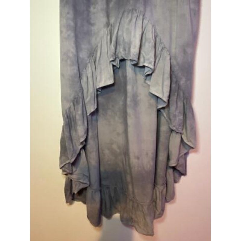 American Eagle Outfitters American Eagle Outfitters Womens Hi Low Ruffle Skirt Gray Size 23" - 4 Thumbnail