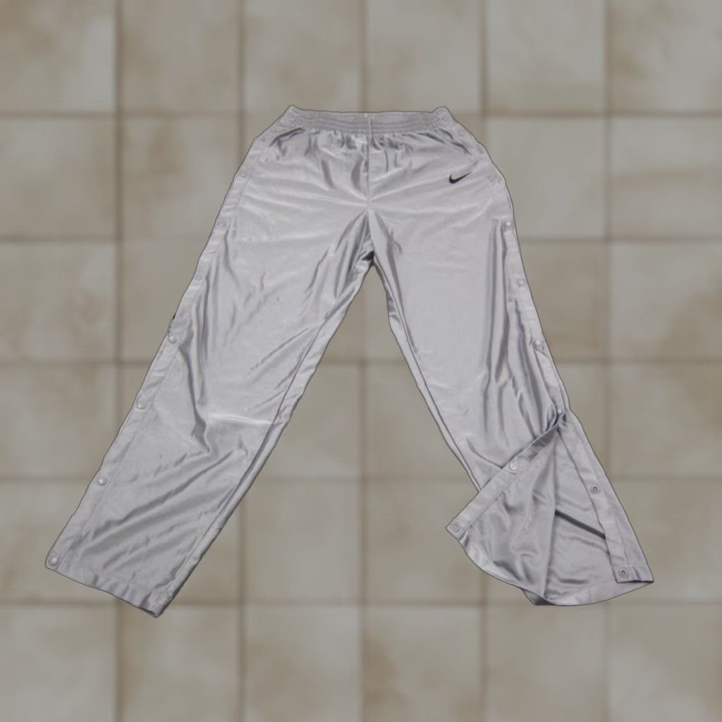 Nike VINTAGE Nike Pants XL Mens Gray 90s Warmup Snap Button Athletic Regular - 90s - MS? Size US 36 / EU 52 - 1 Thumbnail
