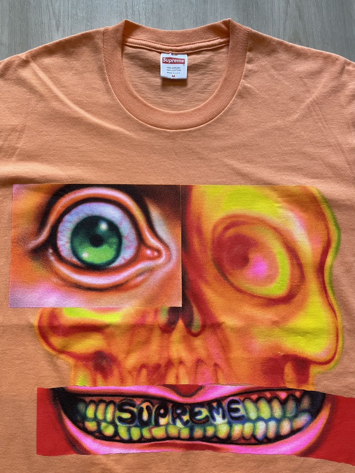 Supreme Supreme 21AW Face Print T Shirt Tops Short Sleeve Peach M Size US M / EU 48-50 / 2 - 2 Thumbnail