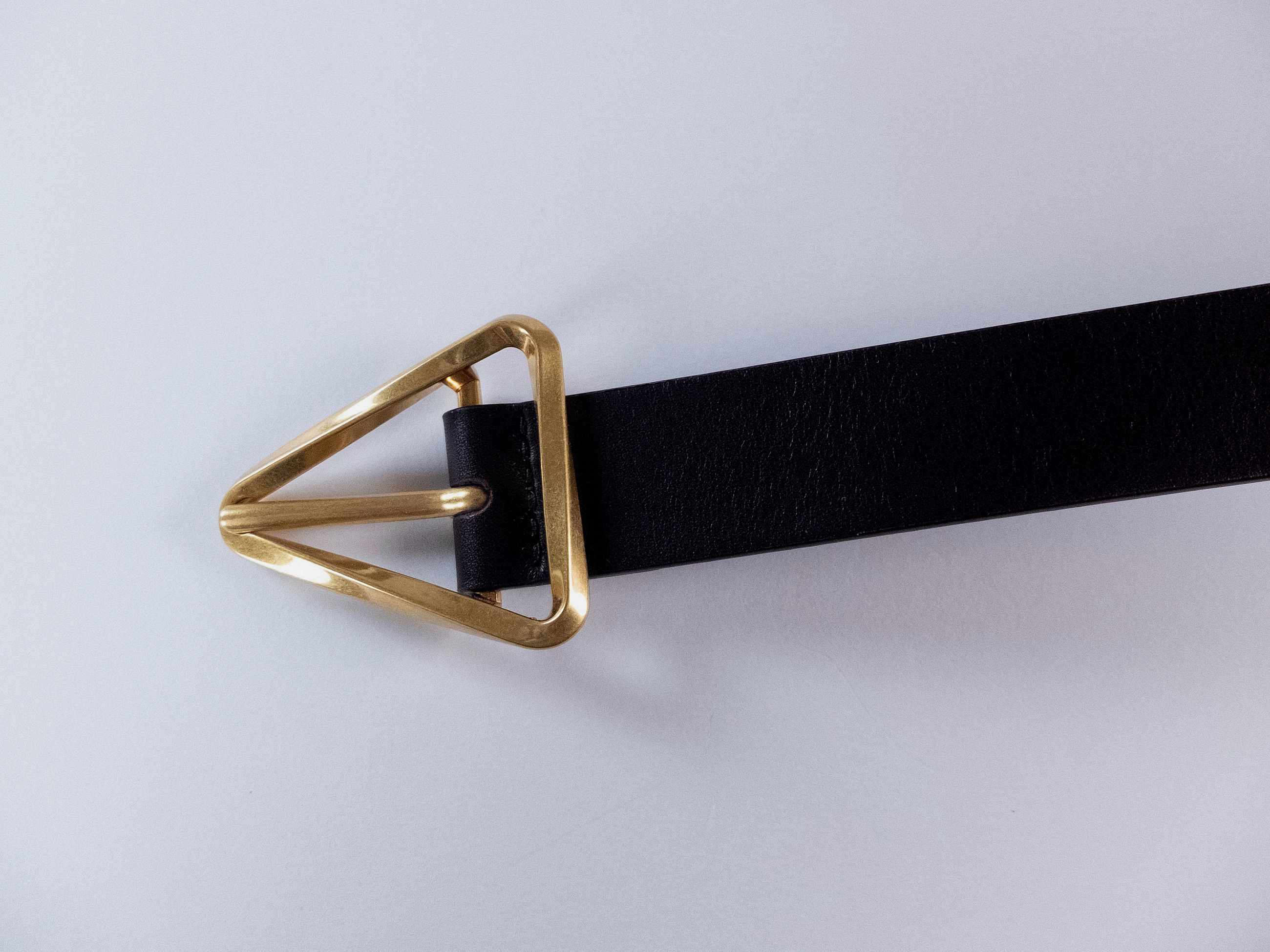 Bottega Veneta BOTTEGA VENETA Triangle grape purple leather belt 90 Size 34 - 3 Thumbnail