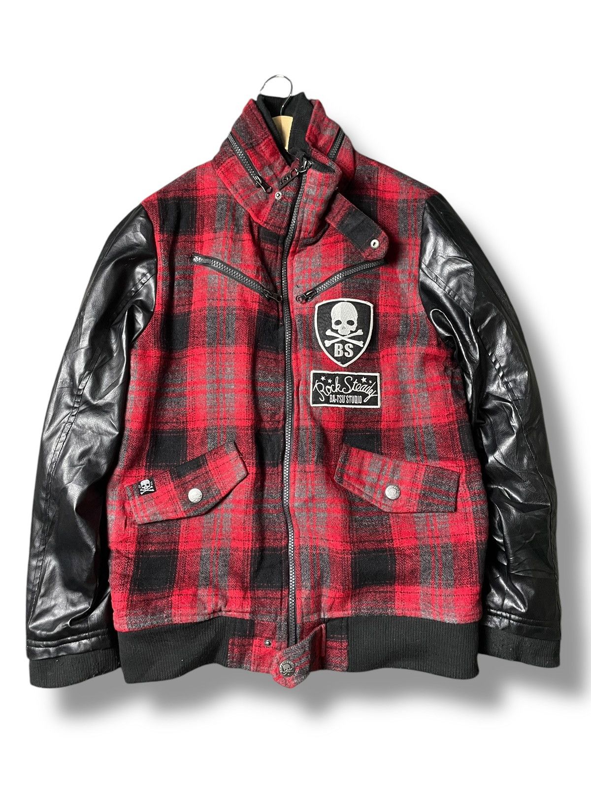 Japanese Brand × Seditionaries × Vintage BA-TSU Studio Rock Steady Leather Varsity Jacket (94) Size US XXS / EU 40 - 1 Thumbnail