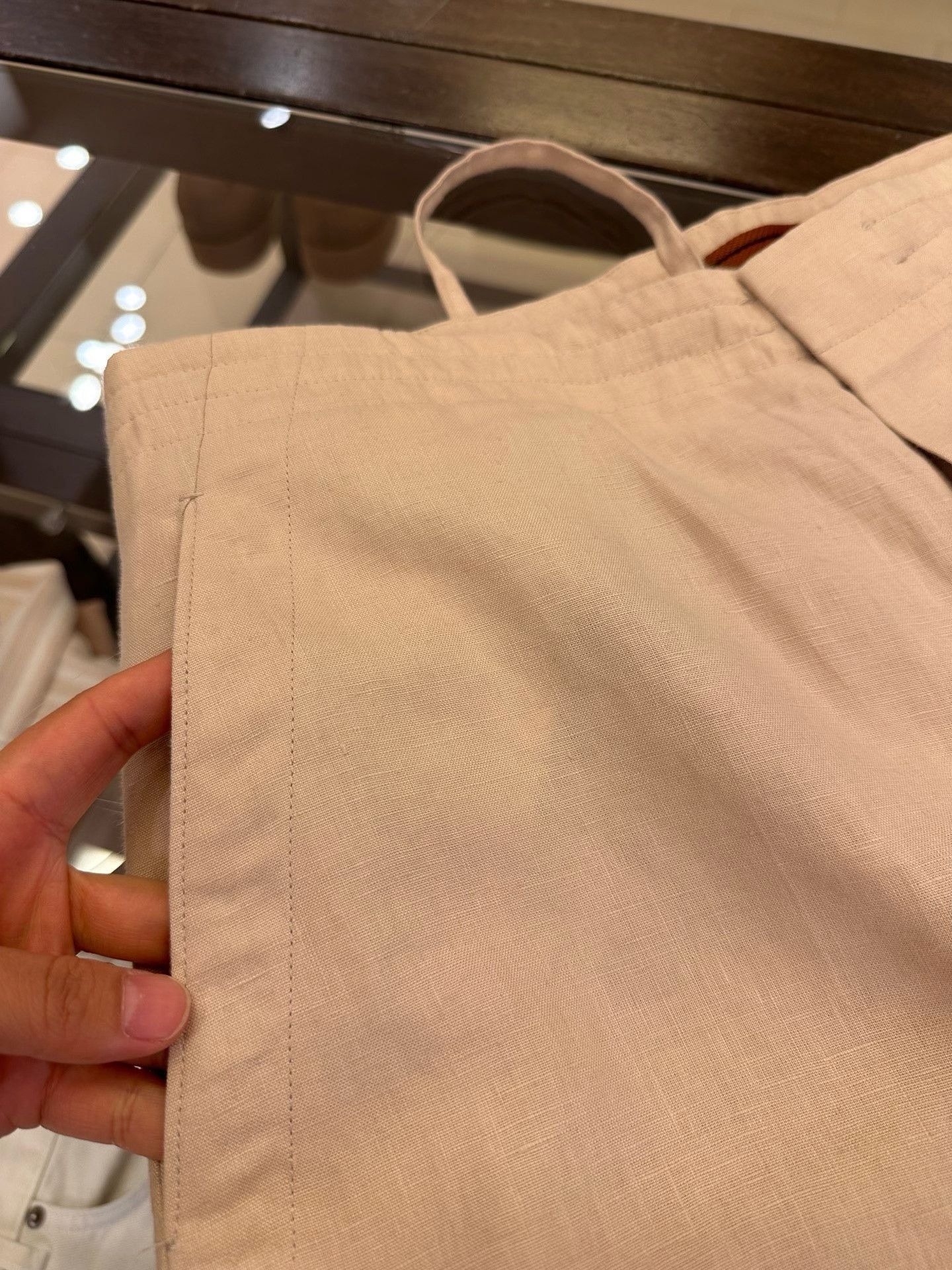 Ermenegildo Zegna Zegna Men’s Beige Linen Shorts Size US 40 / EU 56 - 4 Thumbnail