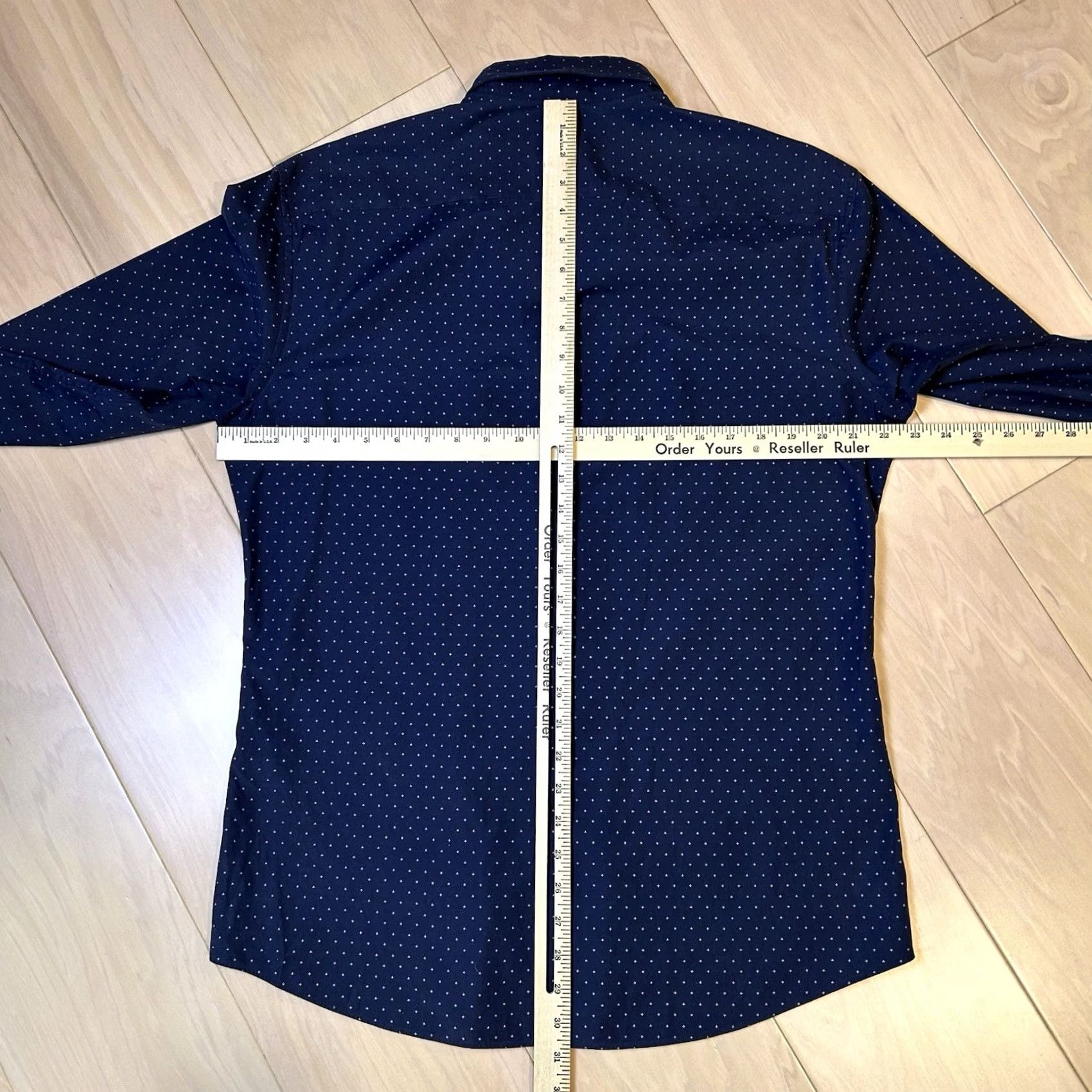 Vintage Rye 51 Button-Up Shirt Long Sleeve Men’s Large Blue Cotton Solid Knit Pattern Casual Formal Workwear Regular Vintage: No Size US L / EU 52-54 / 3 - 4 Thumbnail