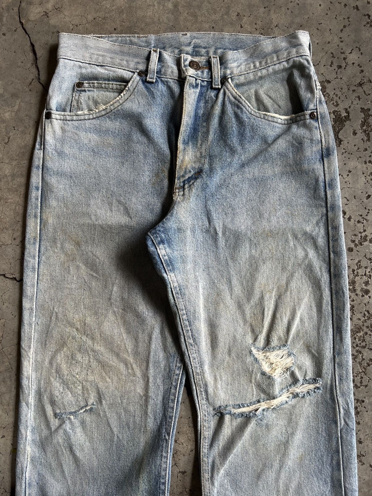 Lee Thrashed Vintage Lee Denim Pants Distressed EDR Size US 29 - 3 Thumbnail