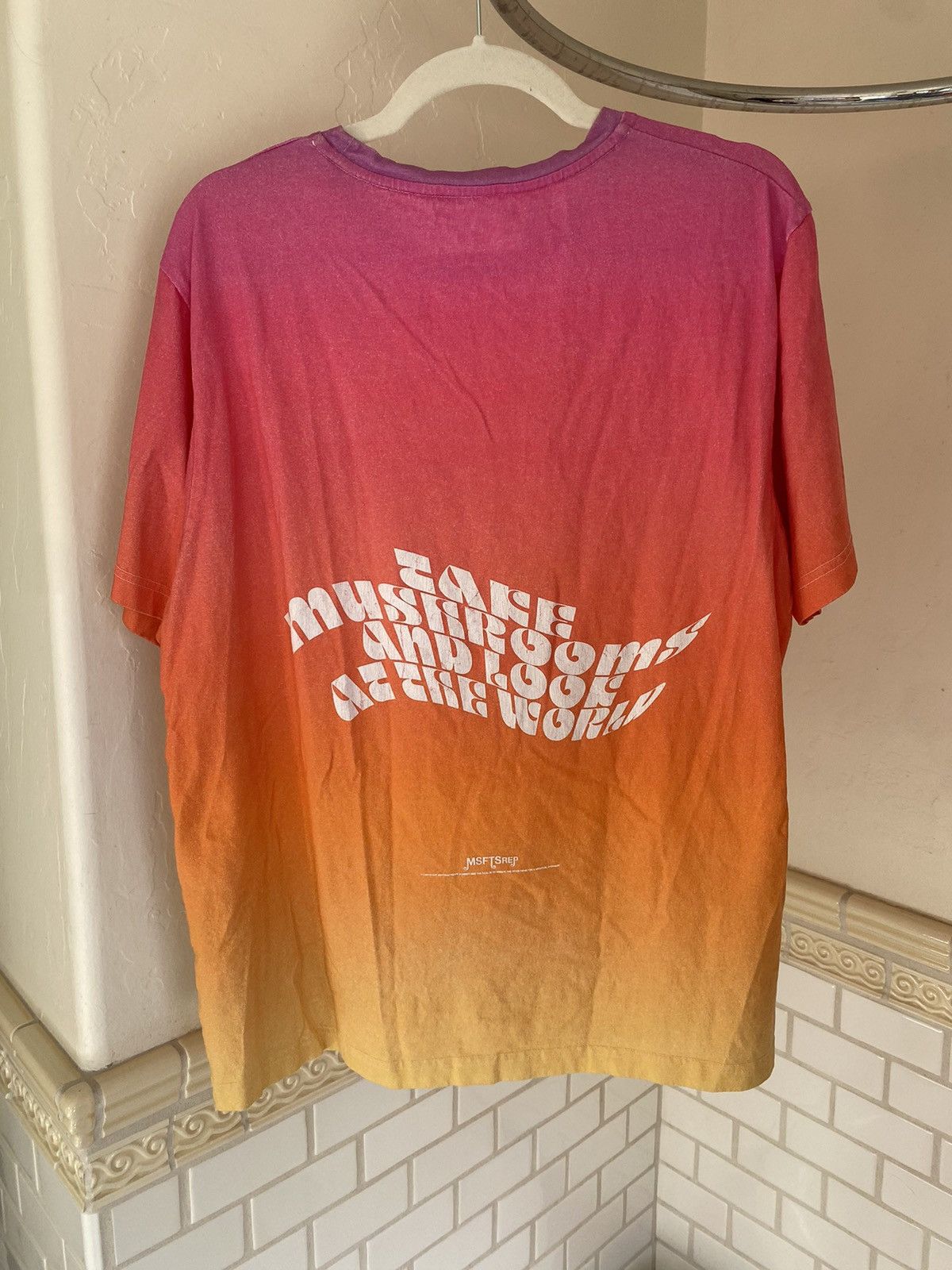 Jaden Smith × Msftsrep MSFTSrep Sunset Trippy Summer Mushrooms Tee Size US XL / EU 56 / 4 - 2 Thumbnail