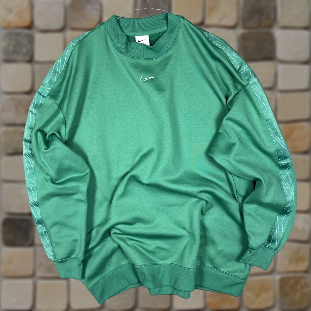 Nike Nike Therma-Fit Tech Sweatshirt Mens L Center Swoosh Logo Tape Pullover Green DQ5513 Size US L / EU 52-54 / 3 - 1 Thumbnail