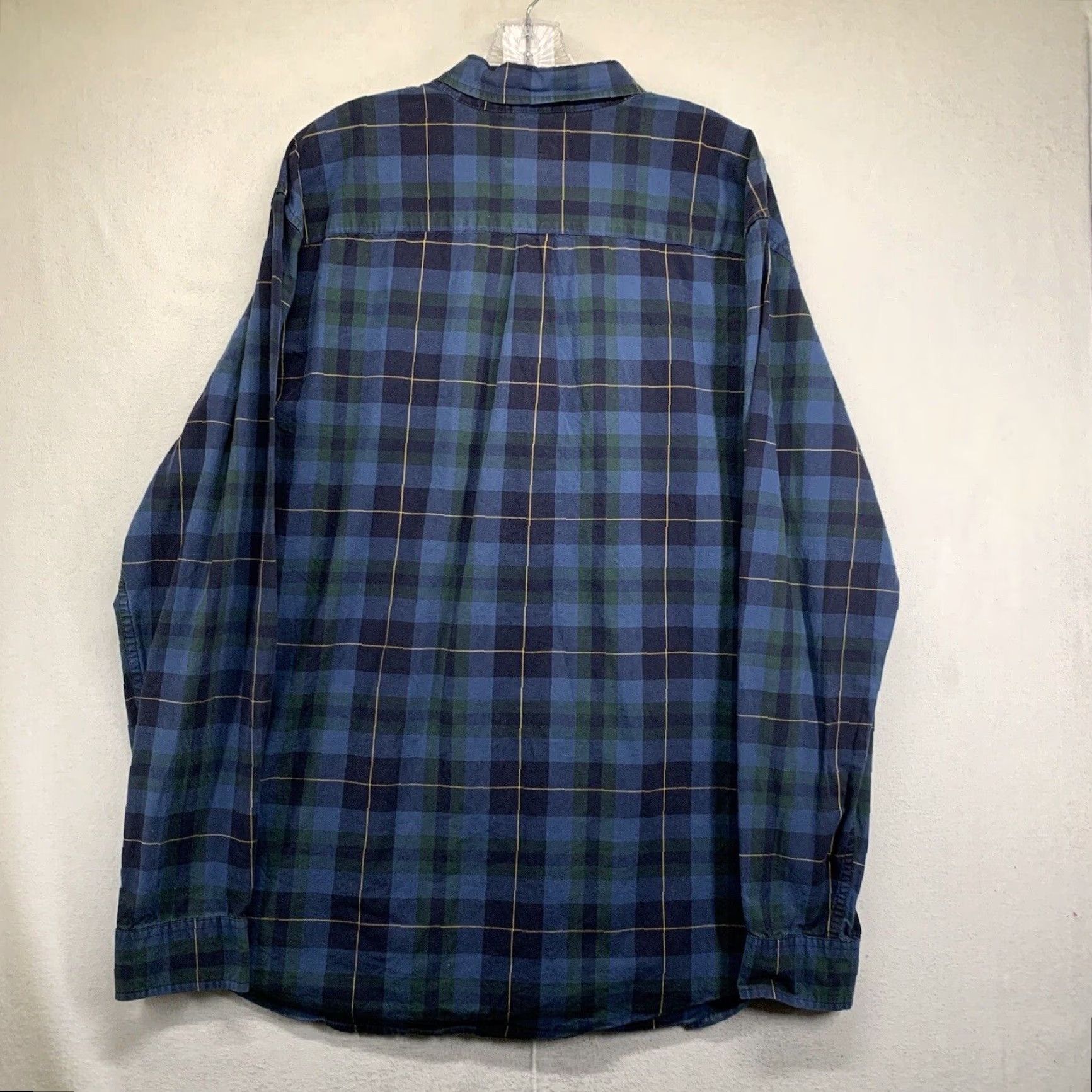 Vintage Foundry Supply Co Button-Up Shirt Men XLT Blue Plaid Long Sleeve Big & Tall Outdoor Size US XL / EU 56 / 4 - 3 Thumbnail