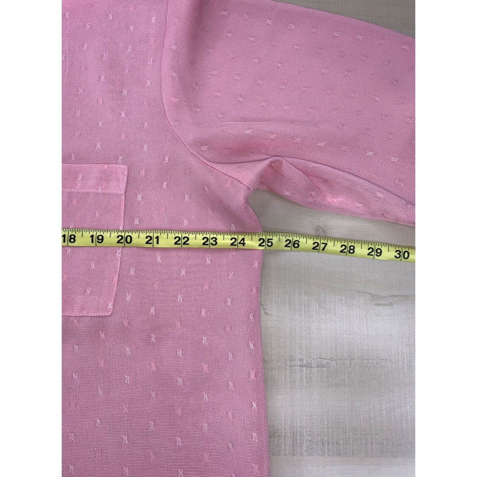Pinko VINTAGE Courtenay Blouse Shirt Womens 1X Pink Sheer Button Front Collared Long Sleeve Plus Size Modern Casual Fashion Size XL / US 12-14 / IT 48-50 - 5 Thumbnail