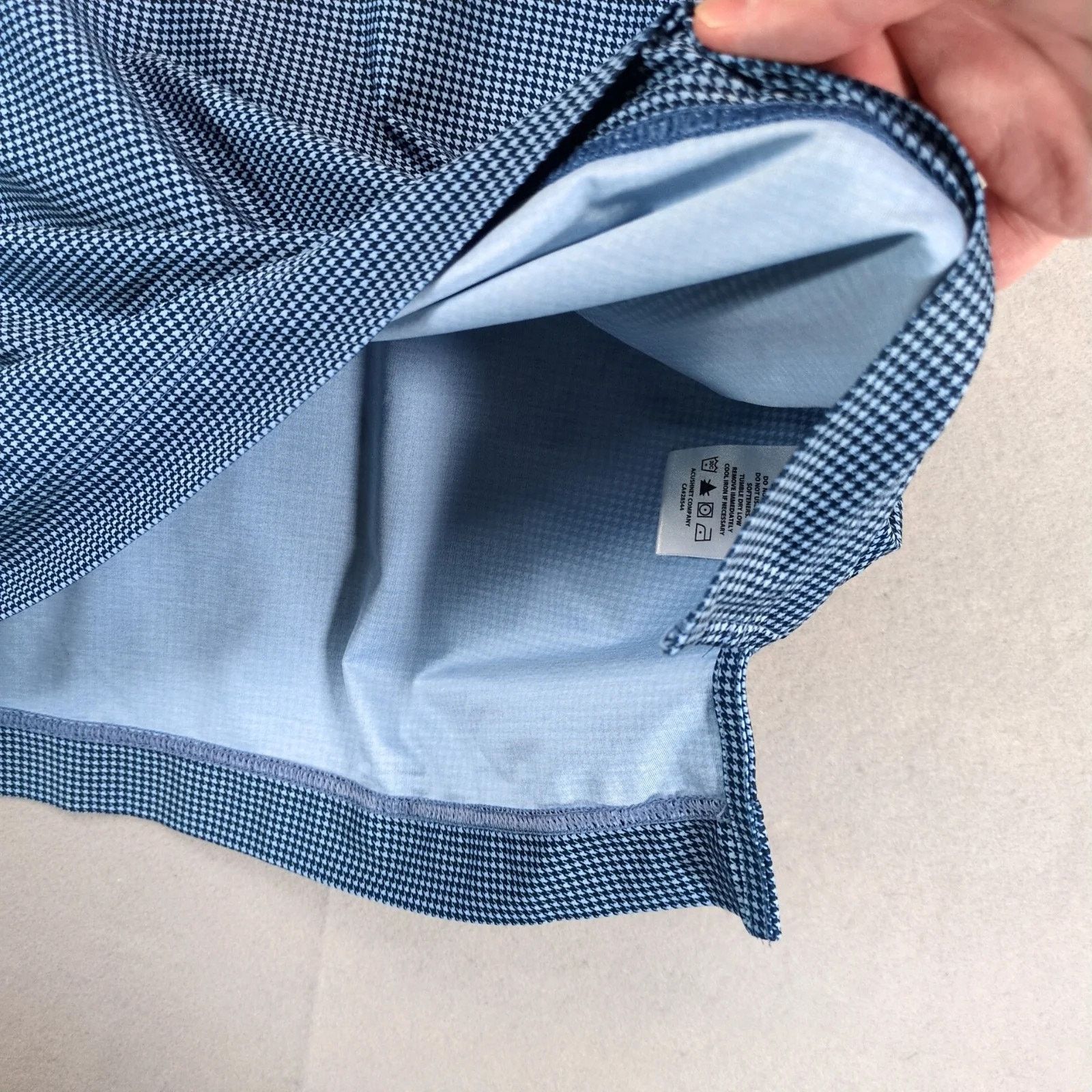 Footjoy FootJoy Blue Houndstooth Polo Shirt Mens L Short Sleeve Golf Size US L / EU 52-54 / 3 - 10 Thumbnail