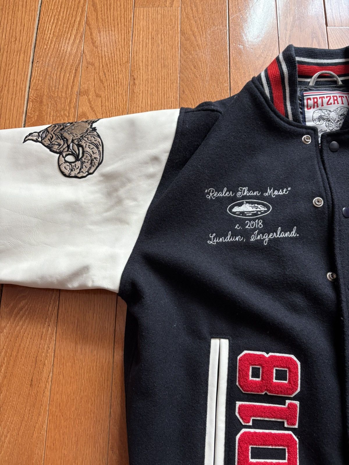 Corteiz Corteiz Goat Varsity Jacket Navy Size US L / EU 52-54 / 3 - 3 Thumbnail