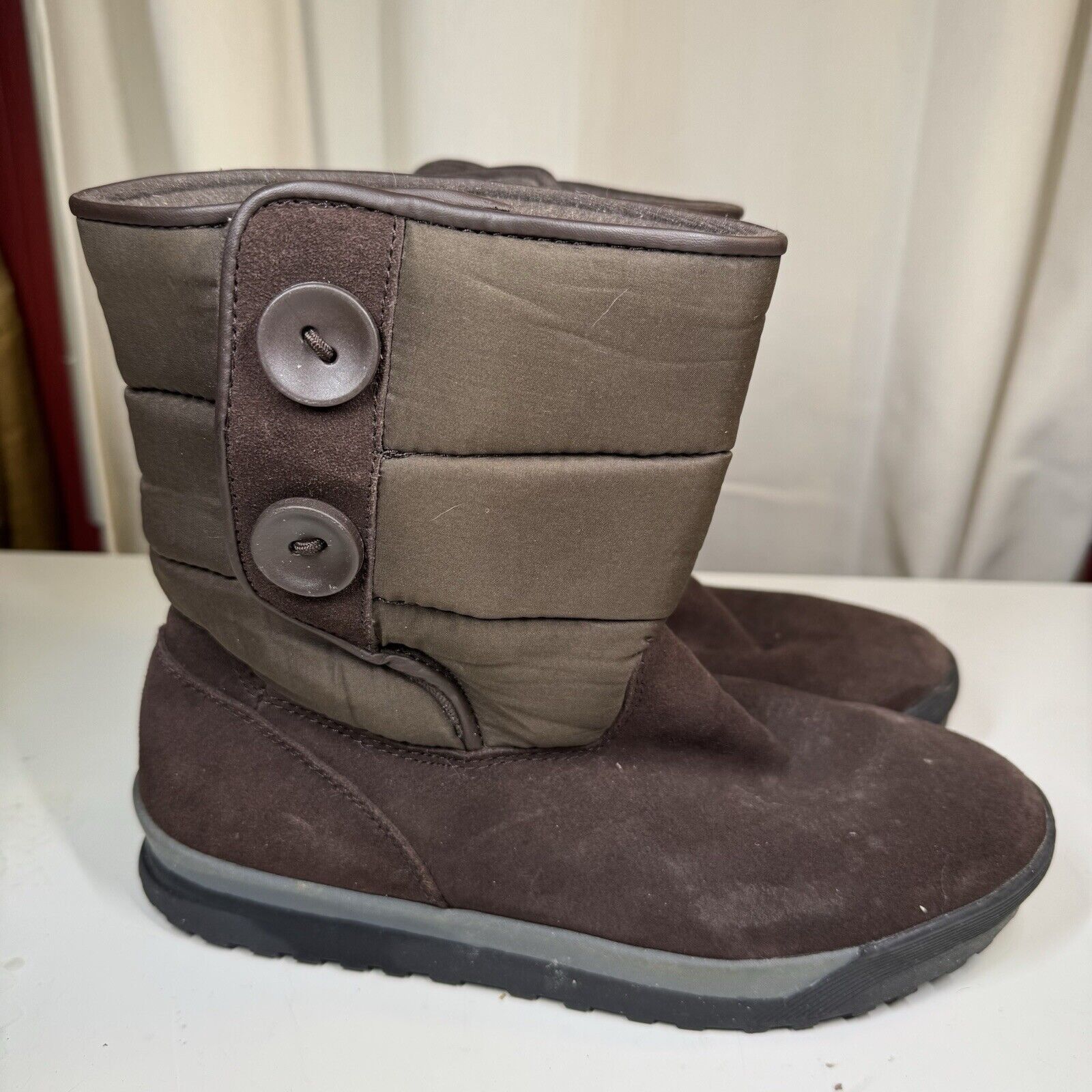 Lands' End Lands End Brown Casual Suede Mid Calf Winter Boots 8B Size US 8 / IT 38 - 1 Thumbnail