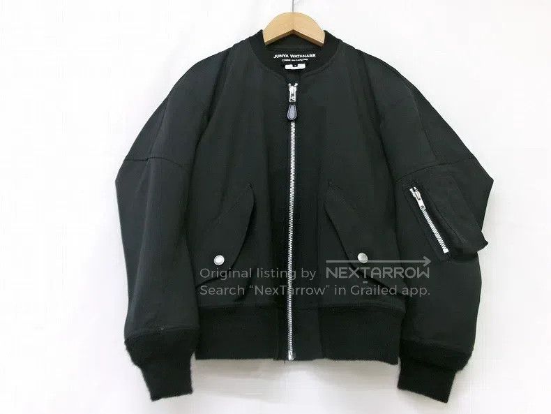 Junya Watanabe Junya Watanabe Black wool flight jacket cotton coat Size S / US 4 / IT 40 - 1 Thumbnail