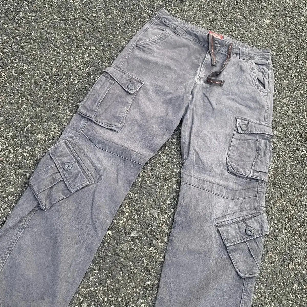 Matchless ⚡️FASTDEAL⚡️MATCHSTICK Utility MultiPocket Faded Cargo Pants Size US 34 / EU 50 - 2 Thumbnail