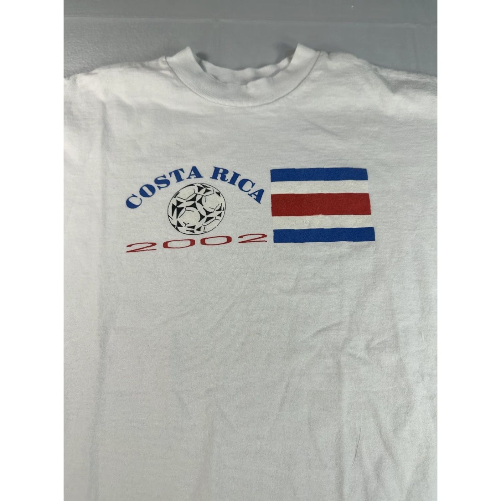 Vintage VTG Costa Rica Futbol Soccer T Shirt Men’s Large White Shirt Size US L / EU 52-54 / 3 - 7 Thumbnail