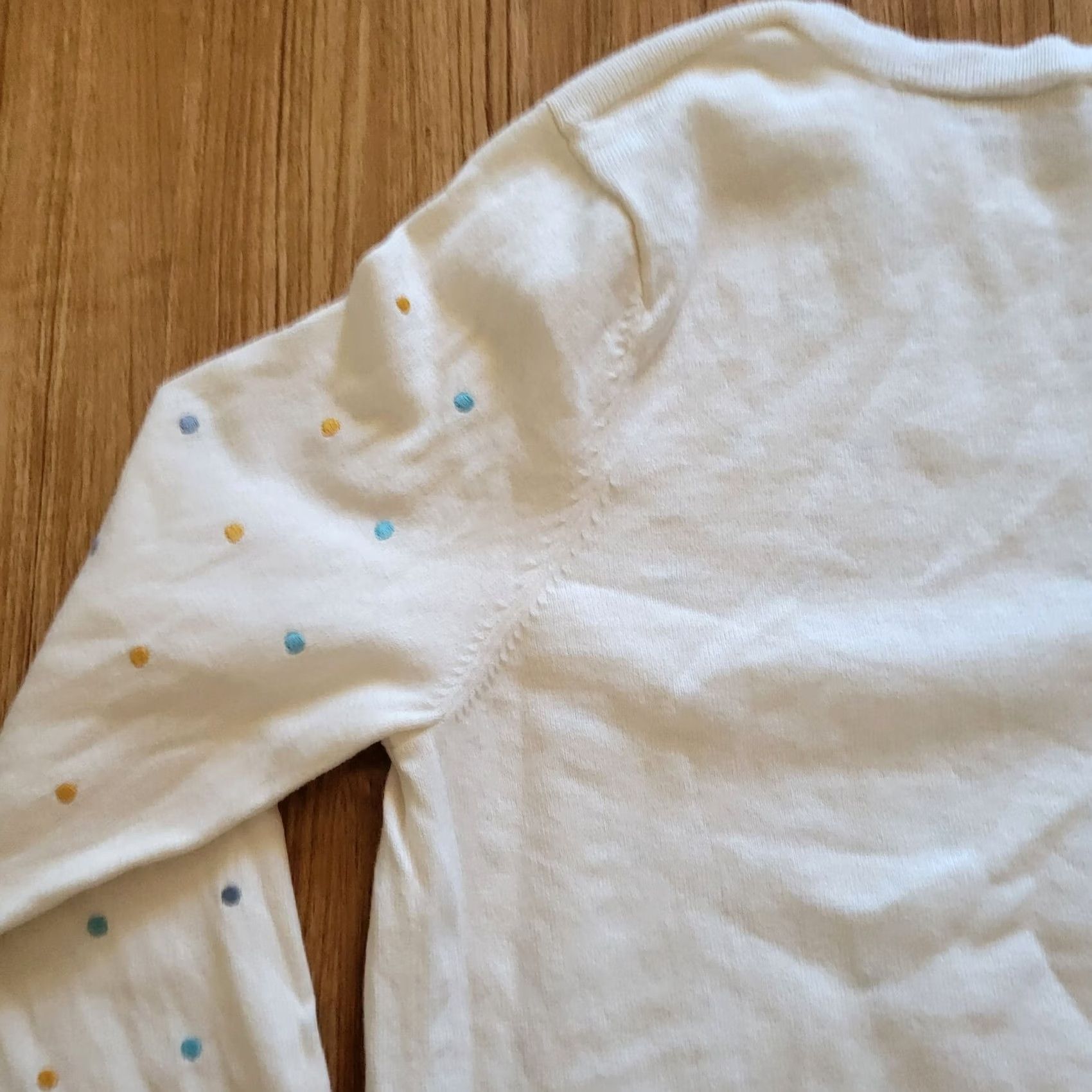 Vintage Woolovers Sweater Shirt Womens Large White Polka Dot Embroidered Boat Neck Knit Pullover Formal Casual Workwear Autumn Winter Men/Women Size L / US 10 / IT 46 - 5 Thumbnail