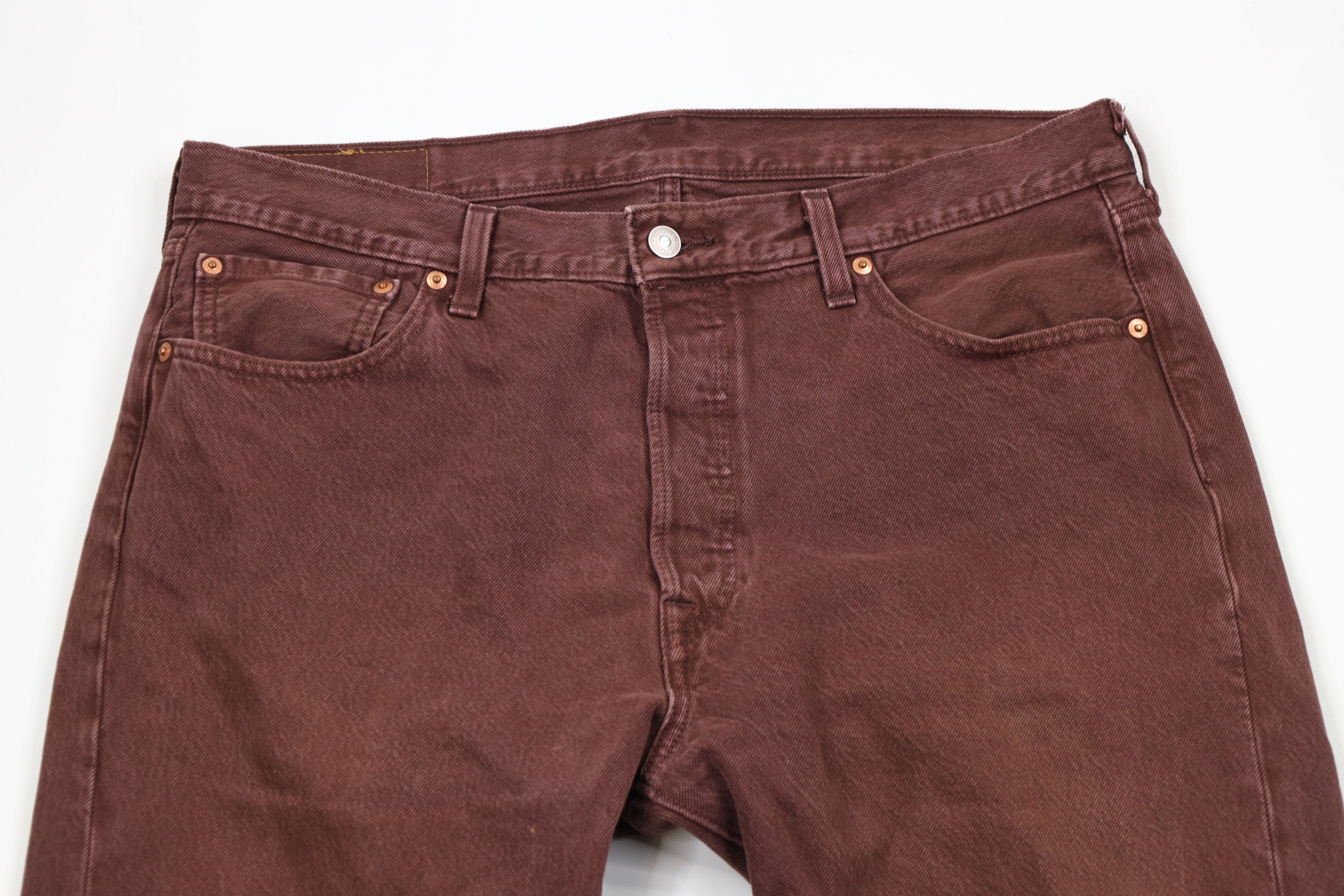 Levi's × Vintage Vintage Y2K Levis 501xx Button Fly Original Fit Jeans Red Size US 36 / EU 52 - 2 Thumbnail