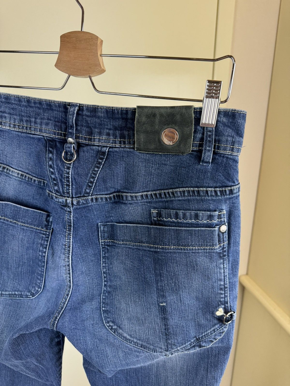 Rundholz High everyday couture distressed patches jeans mom boyfriend Size 32" / US 10 / IT 46 - 12 Thumbnail