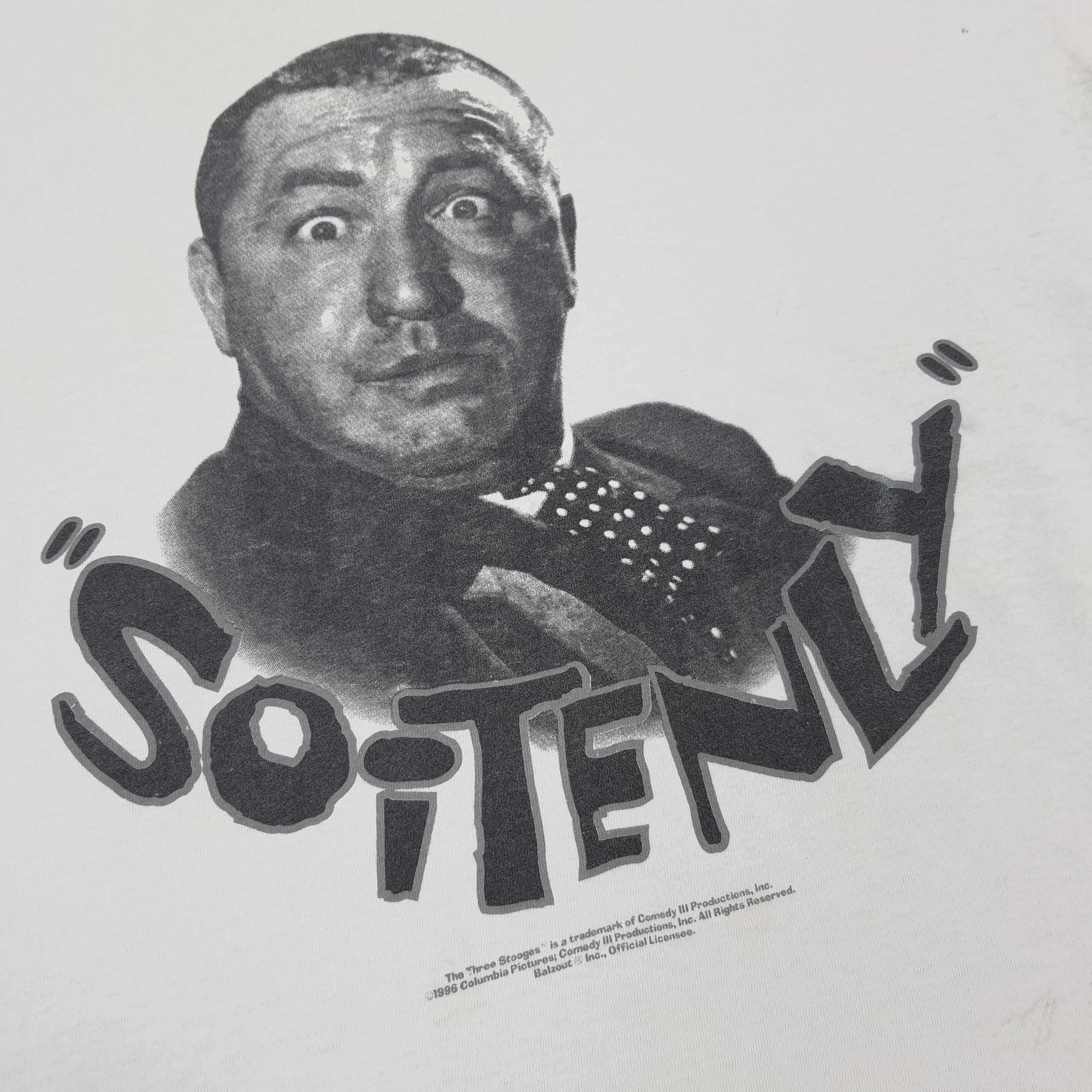 Vintage Vintage The Three Stooges Curly: Soitenly! C299N36 Size US L / EU 52-54 / 3 - 2 Thumbnail