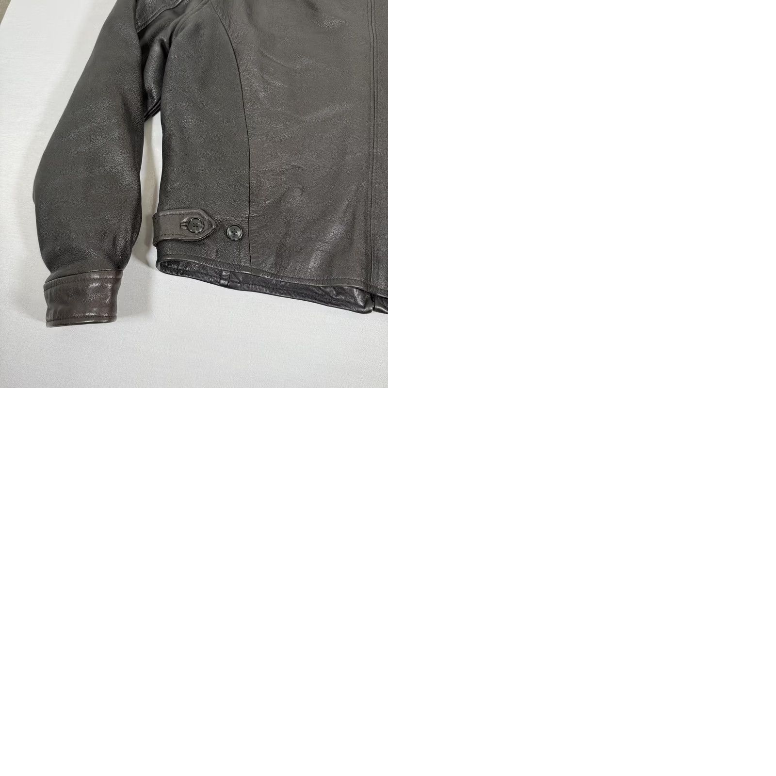 J.Crew VINTAGE J.CREW Leather Bomber Jacket Mens L Black Quilted Lined 90s Full Zip Modern Casual” Size US L / EU 52-54 / 3 - 10 Thumbnail