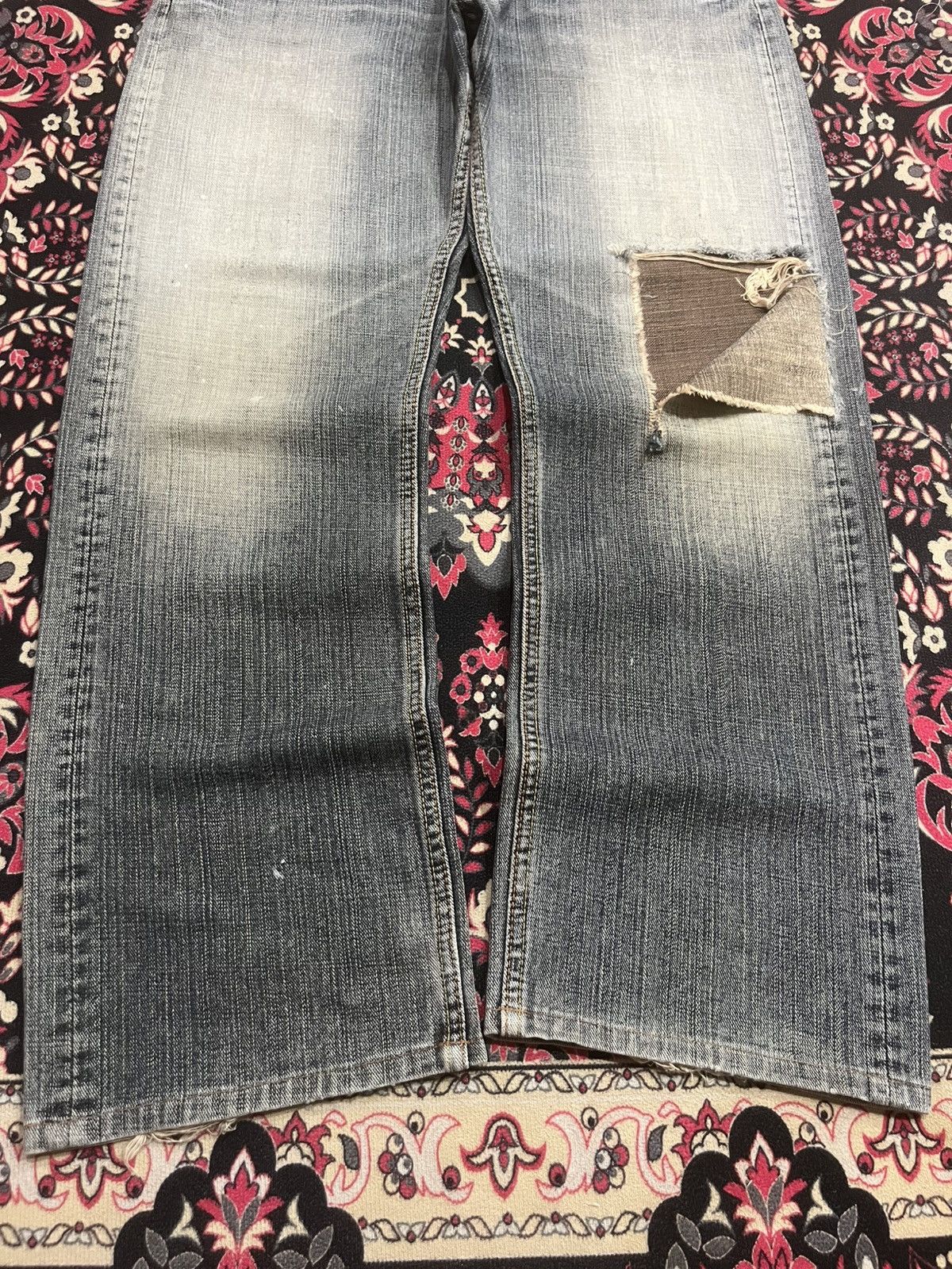 Japanese Brand Vintage Japanese Denim Craft Blowout Distressed Loose Jeans Size US 33 - 9 Thumbnail