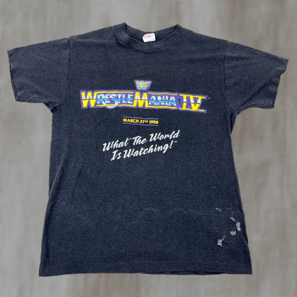 Vintage VINTAGE Royal Wrestle Mania IV Shirt Men L Black 80s Single Stitch Trump Tower Grunge 80s Mens Shirt Size US L / EU 52-54 / 3 - 1 Thumbnail