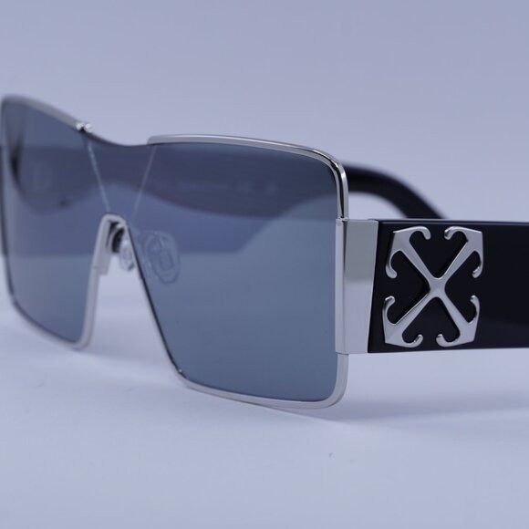 Off-White Off-White OERI14G ASPEN 7272 Sunglasses Silver/Black Shield Size ONE SIZE - 2 Thumbnail