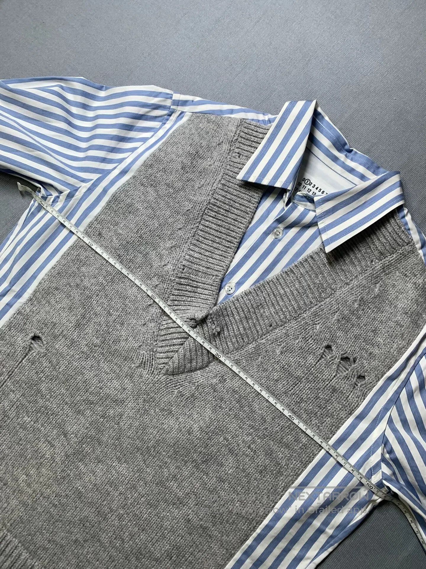 Maison Margiela Maison Margiela Striped Knit Fake Two. Size XS / US 0-2 / IT 36-38 - 7 Thumbnail