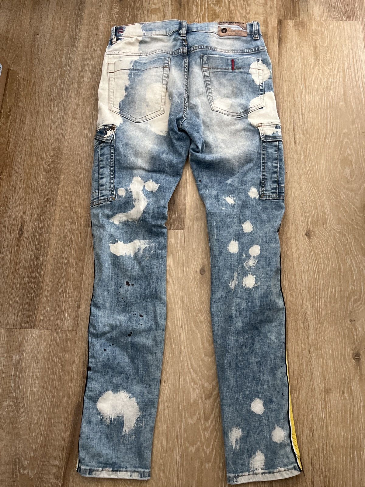 H&M Skinny biker jeans Yellow Striped size 32x32 medium Size US 32 / EU 48 - 7 Thumbnail