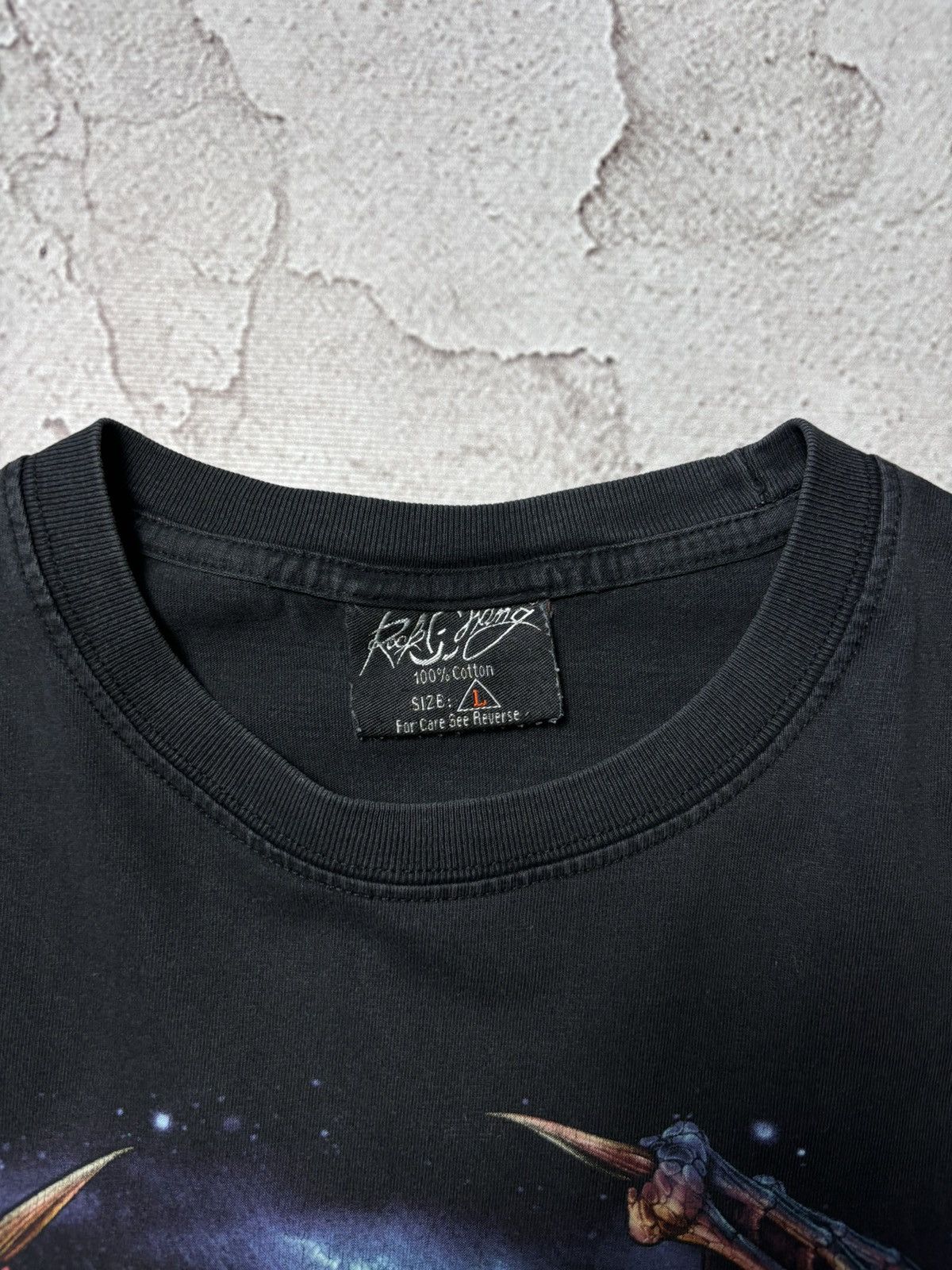 Vintage Rock Chang Spiral Graphic T-Shirt – Size L – Black Size US L / EU 52-54 / 3 - 6 Thumbnail