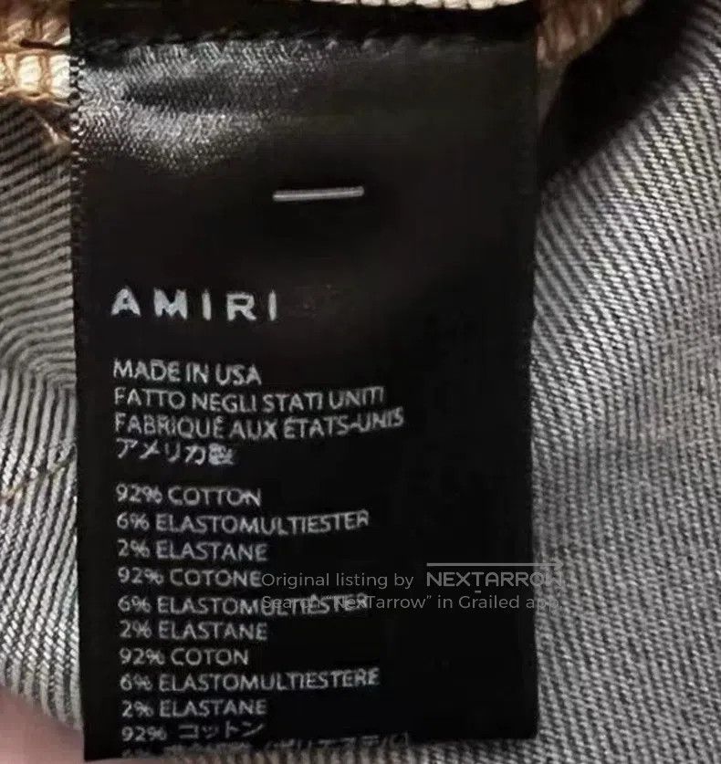 Amiri Amiri Classic Splattered Glitter Single Destroyed Blue Bul Size US 30 / EU 46 - 5 Thumbnail