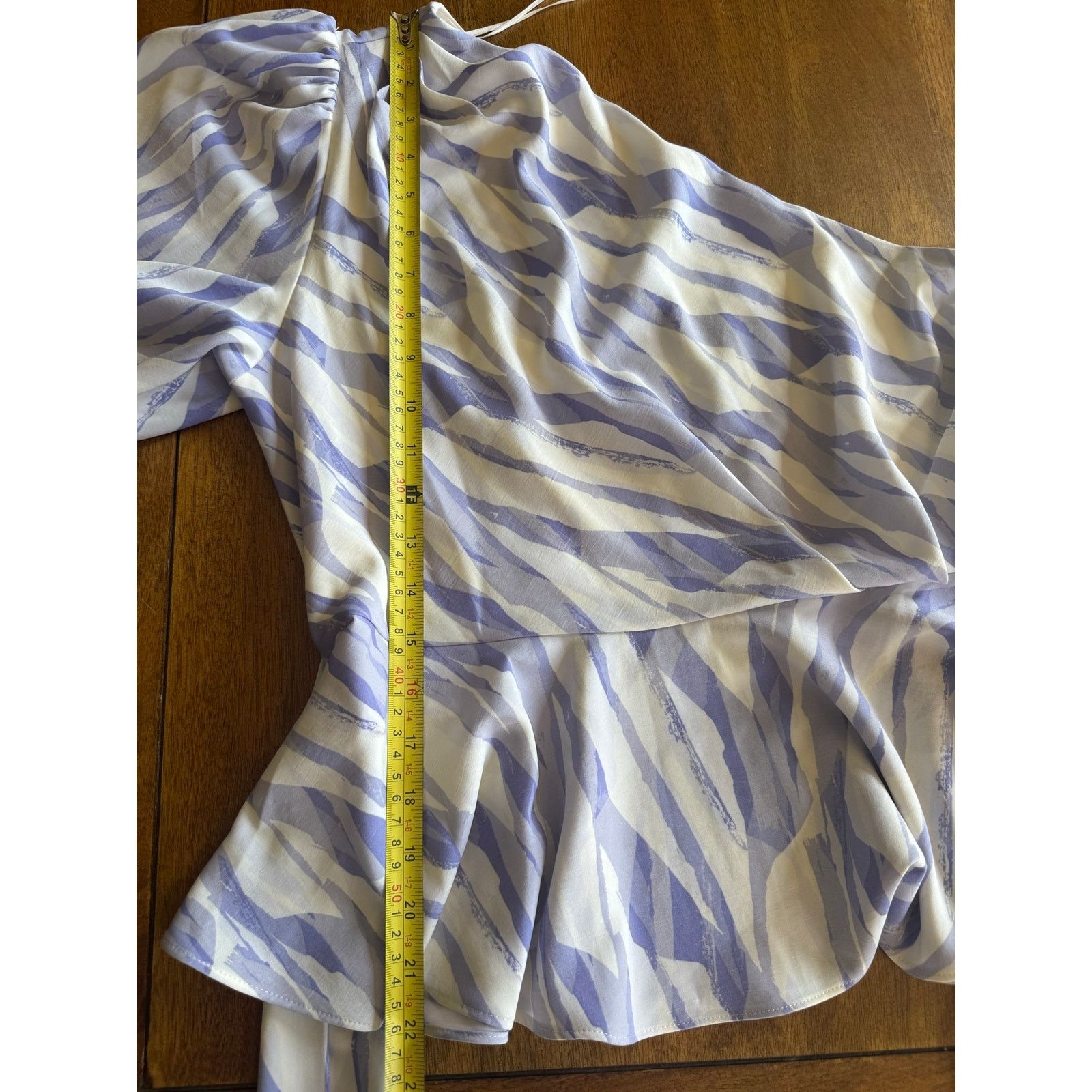Nine West Nine West One Shoulder Blouse Lavender Zebra Print Peplum L Size L / US 10 / IT 46 - 7 Thumbnail