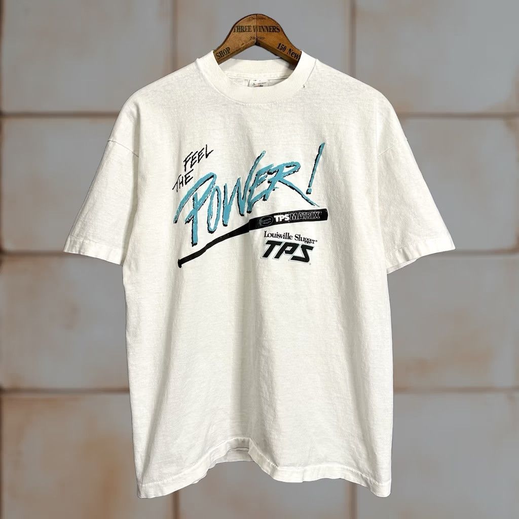 Vintage VINTAGE Louisville Slugger T Shirt Large USA 90s Graphic Manic Mens Size US L / EU 52-54 / 3 - 1 Thumbnail