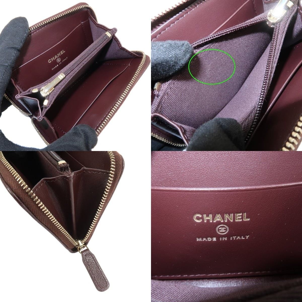 Chanel Chanel CC Logo Caviar Leather Zippy Wallet Brown Size ONE SIZE - 4 Thumbnail
