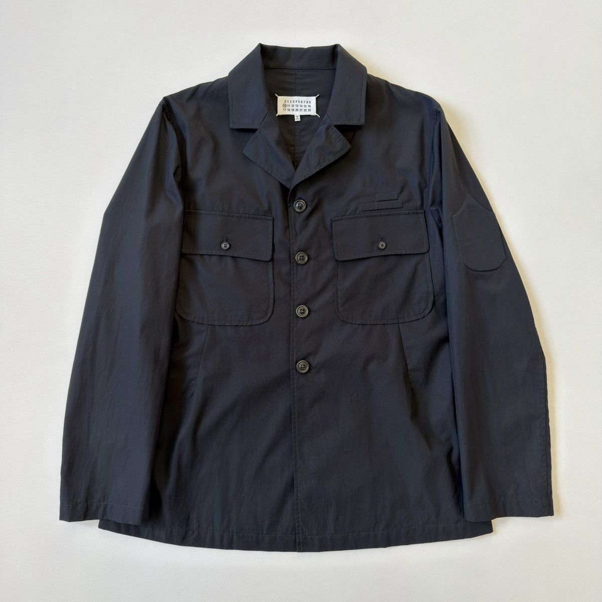 Maison Margiela S/S 19 Black Cotton Military Patch Over Shirt Size US M / EU 48-50 / 2 - 2 Thumbnail