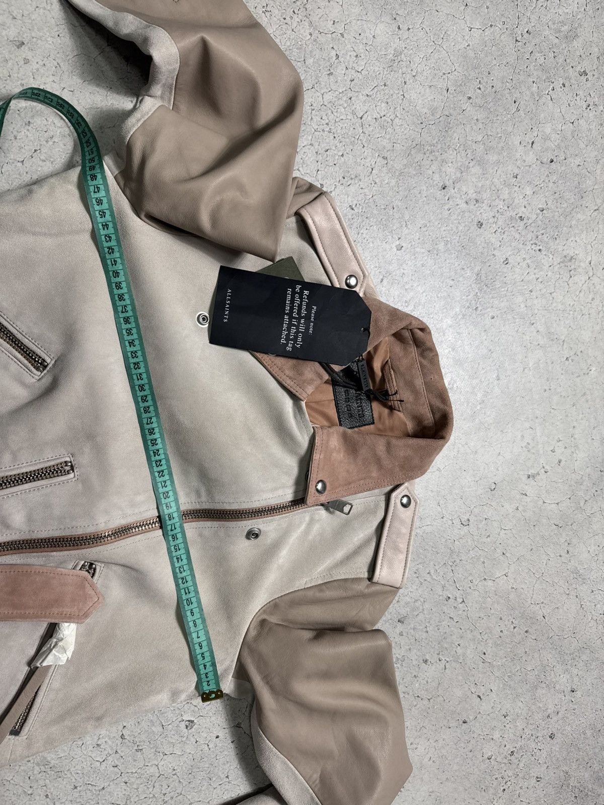 Allsaints Allsaints Goat Leather Balfern Mix Biker Jacket New Size L / US 10 / IT 46 - 12 Thumbnail