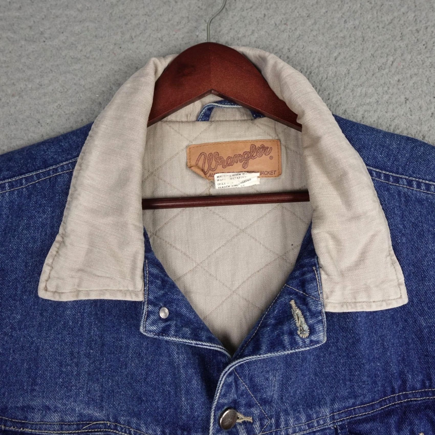 Wrangler Wrangler Jacket Mens XL Blue Denim Authentic Western Quilted Snap Lined Workwear Size US XL / EU 56 / 4 - 4 Thumbnail