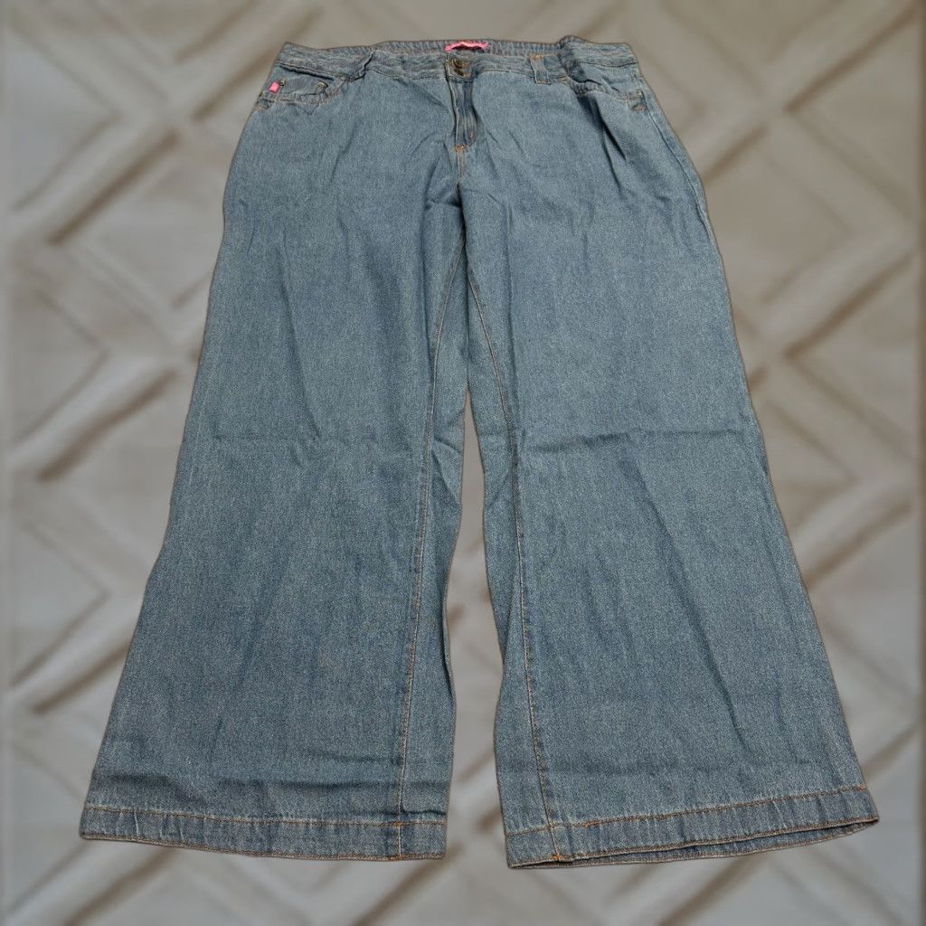 Vintage Woman Within Denim Jeans 20W Womens Blue Straight Casual NWOT 42x31 Natural Fit Size 42" / US 20 - 1 Thumbnail